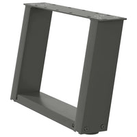 Gambe per Tavolino da Caffè a Forma di U 2 pz Antracite 50x(30-31) cm Acciaio 4012746