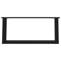 Gambe Tavolino da Caffè a U 2 pz Nero 60x(30-31) cm in Acciaio 4012748