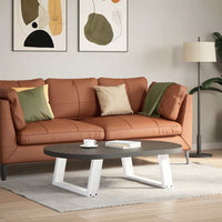 Gambe per Tavolino da Caffè a Forma di U 2 pz Bianche 60x(30-31) cm Acciaio