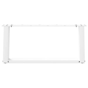 Gambe per Tavolino da Caff¨¨ a Forma di U 2 pz-Set di 2 Gamba per Tavolo Bianche 60x(30-31) cm Acciaio 963574