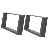 Gambe per Tavolino da Caffè a Forma di U 2 pz Antracite 60x(30-31) cm Acciaio 4012750