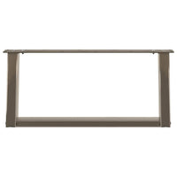 Gambe per Tavolino da Caffè a Forma di U 2 pz Acciaio Naturale 60x(30-31) cm Acciaio 4012751