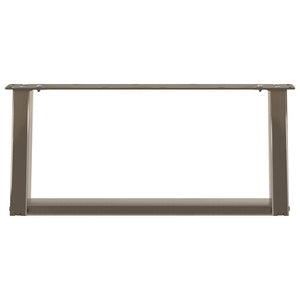Gambe per Tavolino da Caffè a Forma di U 2 pz Acciaio Naturale 60x(30-31) cm Acciaio 4012751