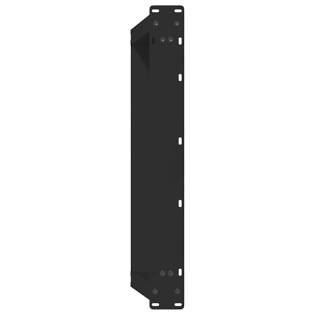 vidaXL Gambe per Tavolino da Caffè a Forma di U 2 pz Nere 70x(30-31) cm Acciaio