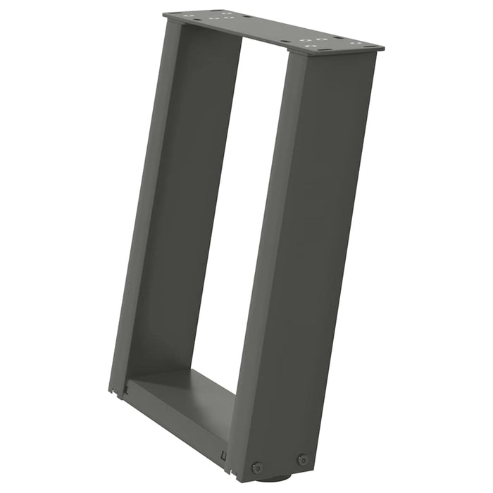 Gambe per Tavolino da Caffè a Forma di U 2 pz Antracite 28x(42-43) cm Acciaio 4012758