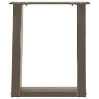 Gambe per Tavolino da Caff¨¨ a Forma di U 2 pz-Set di 2 Gamba per Tavolo Acciaio Naturale 28x(42-43) cm Acciaio 758597