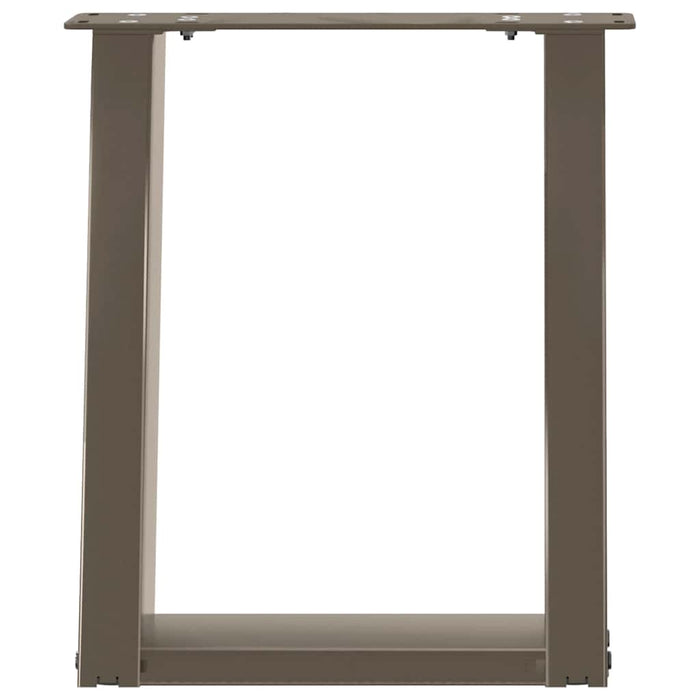 Gambe per Tavolino da Caff¨¨ a Forma di U 2 pz-Set di 2 Gamba per Tavolo Acciaio Naturale 28x(42-43) cm Acciaio 758597