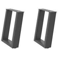 Gambe Tavolino Caffè a U 2 pz Antracite 38x(42-43) cm Acciaio 4012762