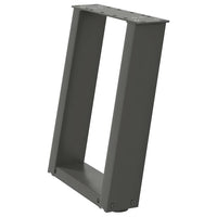 Gambe Tavolino Caffè a U 2 pz Antracite 38x(42-43) cm Acciaio 4012762