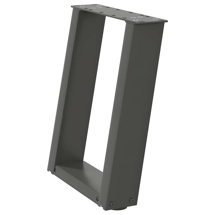 Gambe Tavolino Caffè a U 2 pz Antracite 38x(42-43) cm Acciaio 4012762