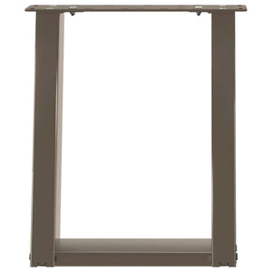 Gambe per Tavolino da Caffè a Forma di U 2 pz Acciaio Naturale 38x(42-43) cm Acciaio