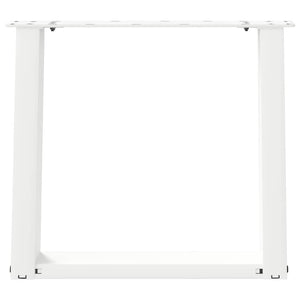 Gambe per Tavolino da Caffè a Forma di U 2 pz Bianche 50x(42-43) cm Acciaio 4012765