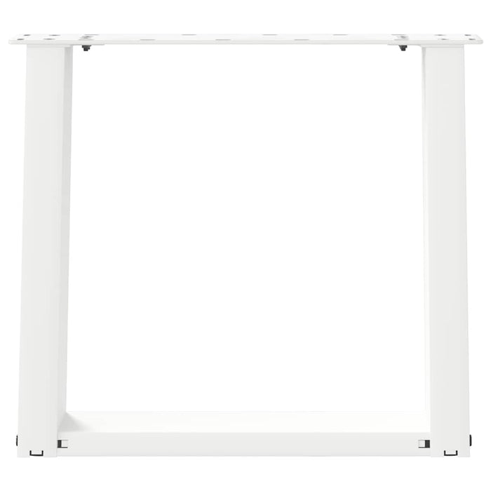 Gambe per Tavolino da Caffè a Forma di U 2 pz Bianche 50x(42-43) cm Acciaio 4012765