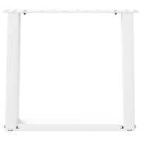 vidaXL Gambe per Tavolino da Caffè a Forma di U 2 pz Bianche 50x(42-43) cm Acciaio