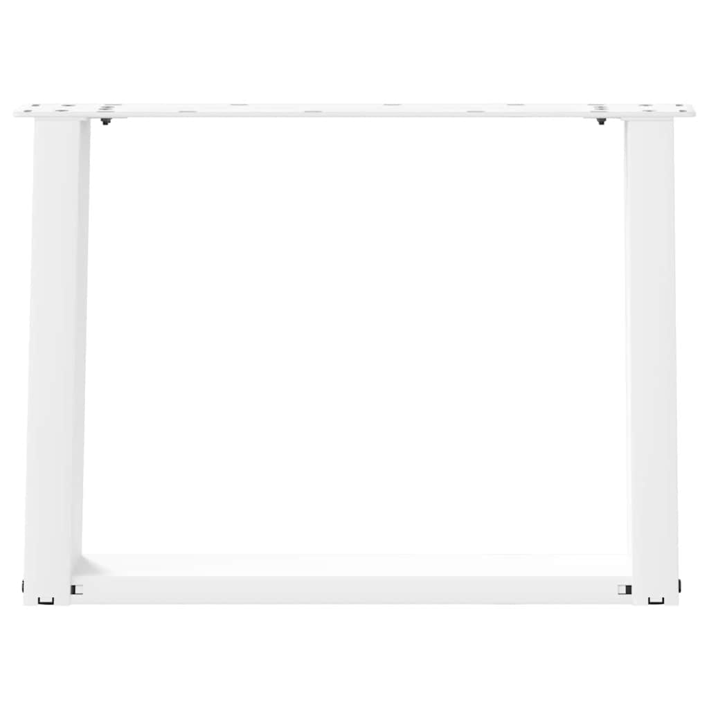 Gambe per Tavolino da Caffè a Forma di U 2 pz Bianche 60x(42-43) cm Acciaio