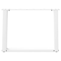 Gambe per Tavolino da Caffè a Forma di U 2 pz Bianche 60x(42-43) cm Acciaio