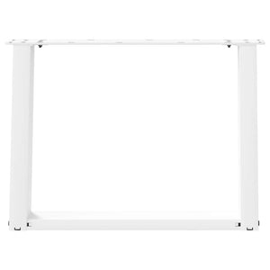 Gambe per Tavolino da Caffè a Forma di U 2 pz Bianche 60x(42-43) cm Acciaio