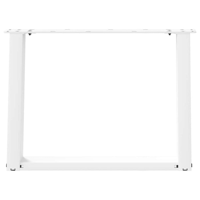 Gambe per Tavolino da Caffè a Forma di U 2 pz Bianche 60x(42-43) cm Acciaio