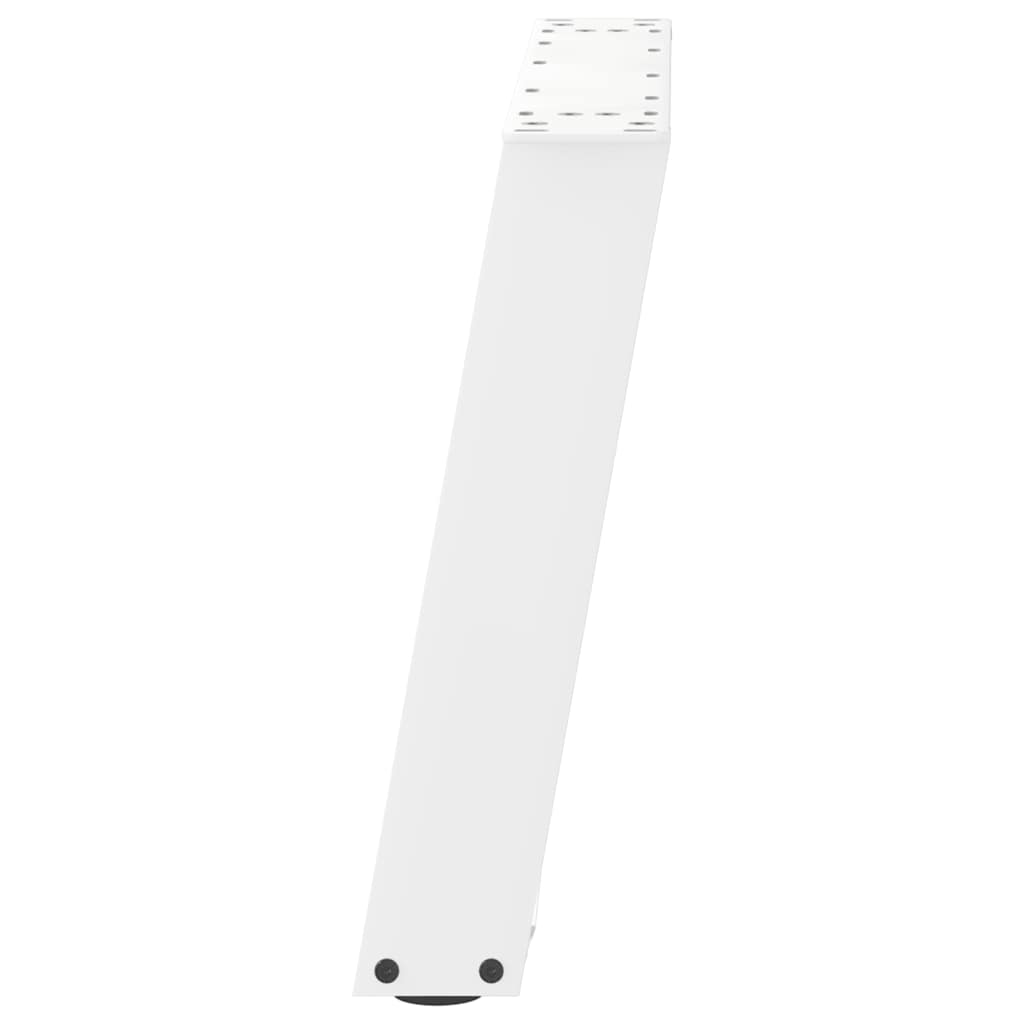 Gambe per Tavolino da Caffè a Forma di U 2 pz Bianche 60x(42-43) cm Acciaio