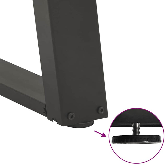 vidaXL Gambe per Tavolino da Caffè a Forma di U 2 pz Antracite 60x(42-43) cm Acciaio
