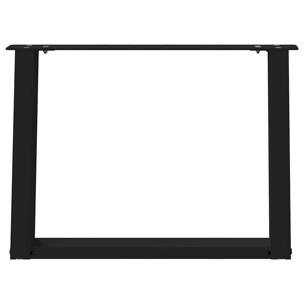 vidaXL Gambe per Tavolino da Caffè a Forma di U 2 pz Nere 70x(42-43) cm Acciaio