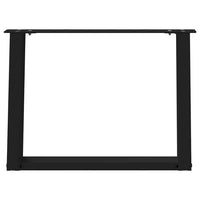 vidaXL Gambe per Tavolino da Caffè a Forma di U 2 pz Nere 70x(42-43) cm Acciaio