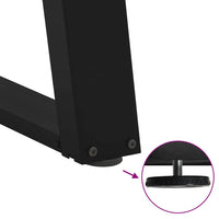 vidaXL Gambe per Tavolino da Caffè a Forma di U 2 pz Nere 70x(42-43) cm Acciaio