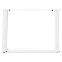 Gambe per Tavolino da Caff¨¨ a Forma di U 2 pz-Set di 2 Gamba per Tavolo Bianche 70x(42-43) cm Acciaio 687753