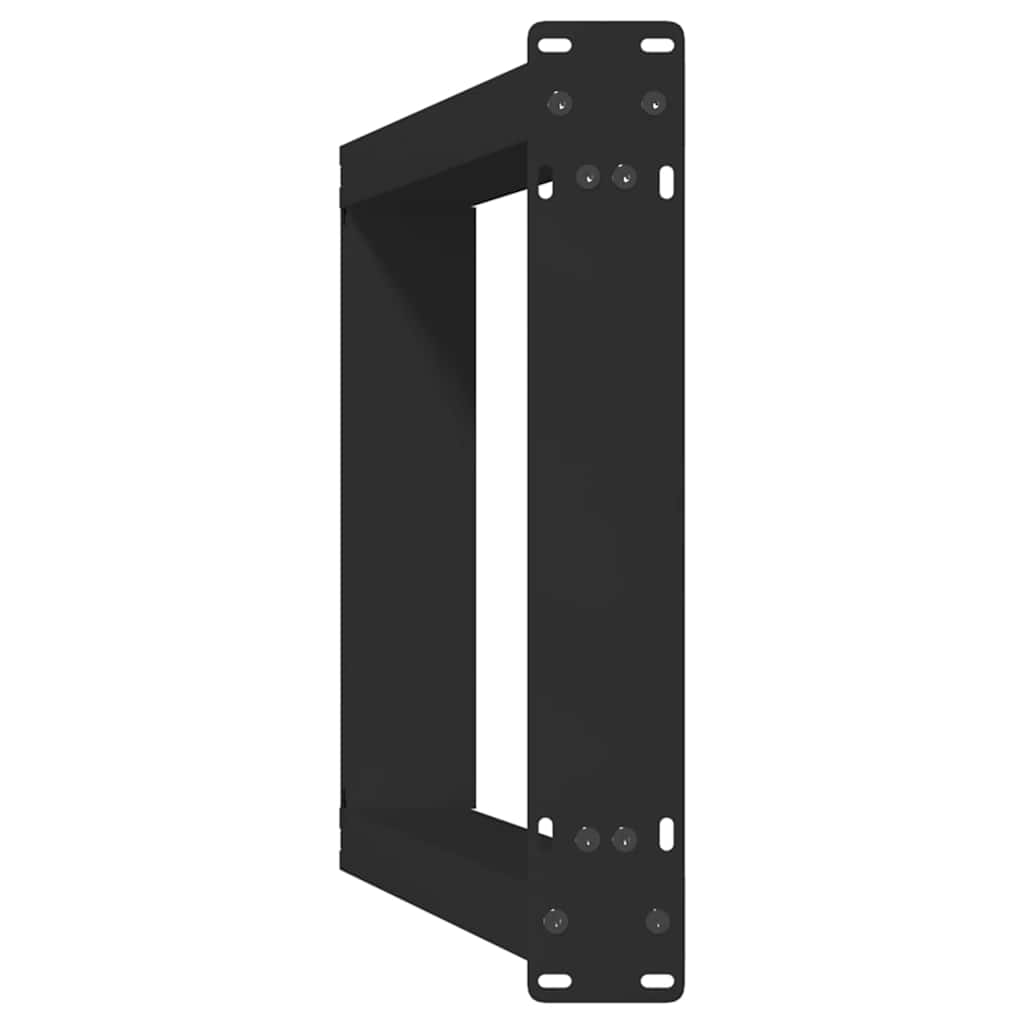 Gambe per Tavolo Consolle a Forma di U 2 pz Nere 28x(72-73) cm Acciaio