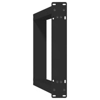 Gambe per Tavolo Consolle a Forma di U 2 pz Nere 28x(72-73) cm Acciaio