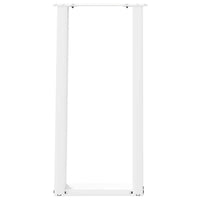 Gambe per tavolo consolle a forma di U 2 pz bianche 28x(72-73) cm in acciaio 4012777