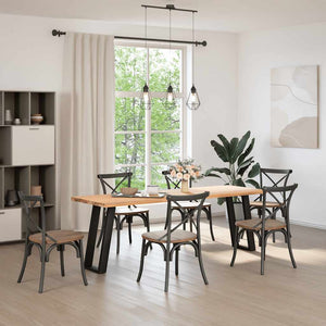 Gambe per Tavolo Consolle a Forma di U 2 pz Nere 38x(72-73) cm Acciaio