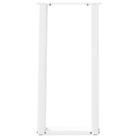 Gambe per tavolo consolle a forma di U 2 pz bianche 38x(72-73) cm in acciaio 4012781