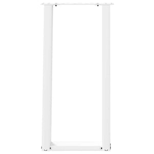 Gambe per tavolo consolle a forma di U 2 pz bianche 38x(72-73) cm in acciaio 4012781