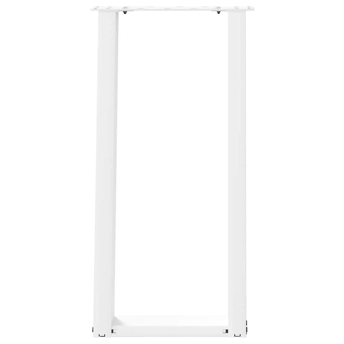 Gambe per tavolo consolle a forma di U 2 pz bianche 38x(72-73) cm in acciaio 4012781