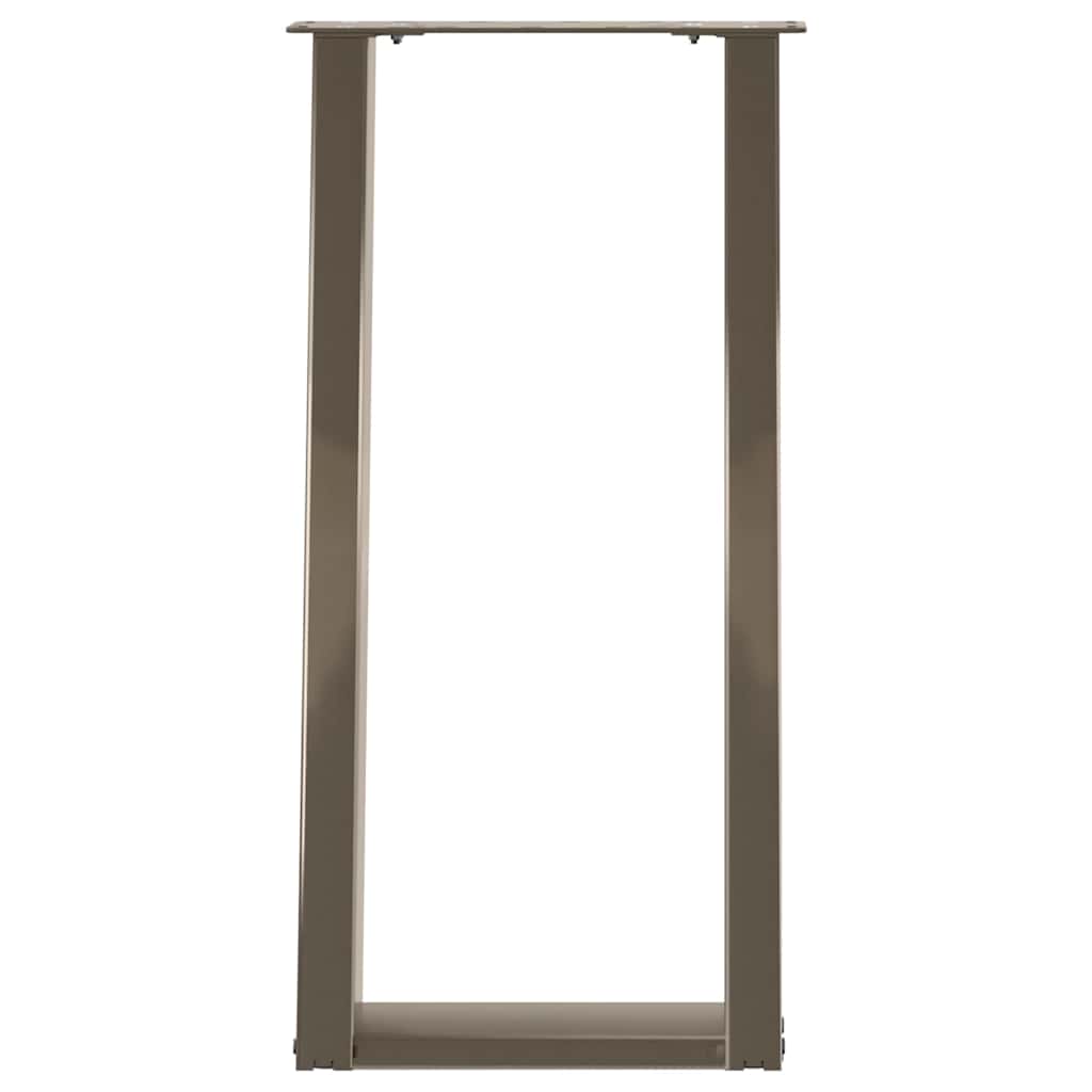 Gambe Tavolo Consolle a U 2 pz 38x(72-73) cm Acciaio 4012783