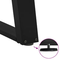 Gambe per tavolo da pranzo a forma di U 2 pz nere 50x(72-73) cm in acciaio 4012784