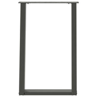 vidaXL Gambe per tavolo da pranzo a forma di U 2 pz Antracite 50x(72-73) cm Acciaio