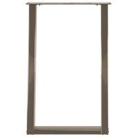 Gambe per tavolo da pranzo a forma di U 2 pz in acciaio naturale 50x(72-73) cm 4012787