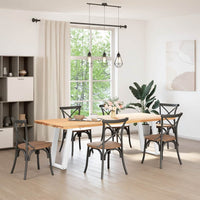 Gambe per tavolo da pranzo a forma di U 2 pz bianche 60x(72-73) cm in acciaio 4012789