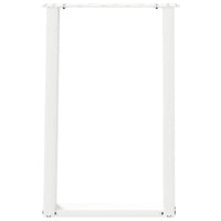 Gambe per tavolo da pranzo a forma di U 2 pz bianche 60x(72-73) cm in acciaio
