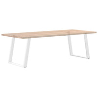 Gambe per tavolo da pranzo a forma di U 2 pz bianche 70x(72-73) cm in acciaio 4012793