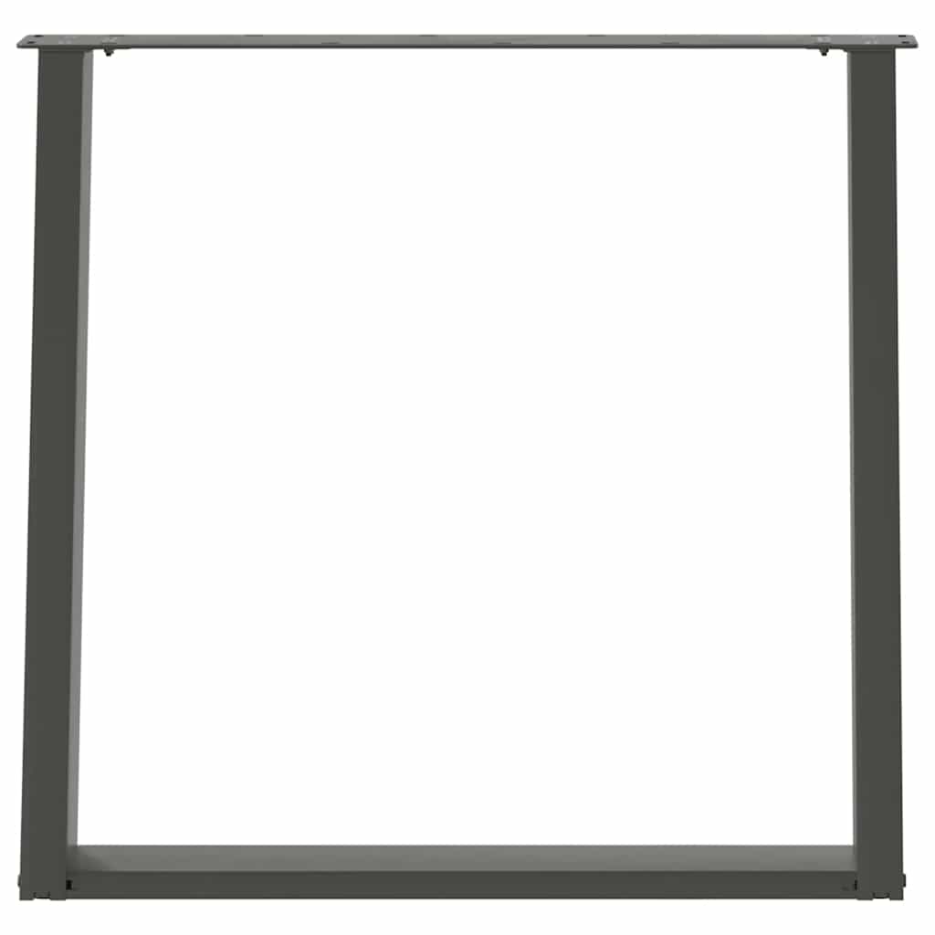 Gambe per tavolo da pranzo a forma di U 2 pz Antracite 70x(72-73) cm Acciaio