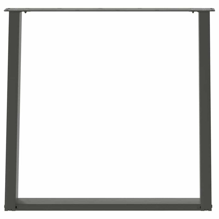 Gambe per tavolo da pranzo a forma di U 2 pz Antracite 70x(72-73) cm Acciaio