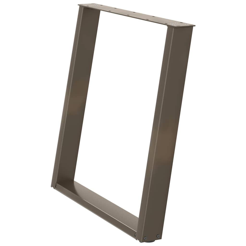 Gambe Tavolo Pranzo a U 2 pz 70x(72-73) cm Acciaio 4012795