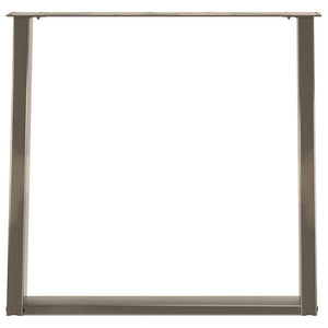 Gambe Tavolo Pranzo a U 2 pz 70x(72-73) cm Acciaio 4012795