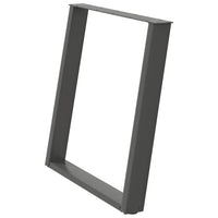 Gambe per tavolo da pranzo a forma di U 2 pz Antracite 80x(72-73) cm Acciaio 4012798