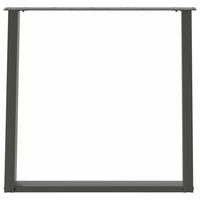 Gambe per tavolo da pranzo a forma di U 2 pz Antracite 80x(72-73) cm Acciaio 4012798