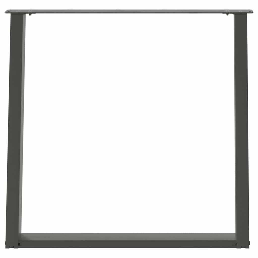 vidaXL Gambe per tavolo da pranzo a forma di U 2 pz Antracite 80x(72-73) cm Acciaio