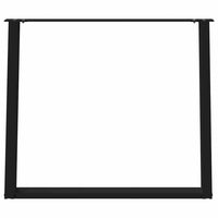 vidaXL Gambe per tavolo da pranzo a forma di U 2 pz nere 90x(72-73) cm in acciaio